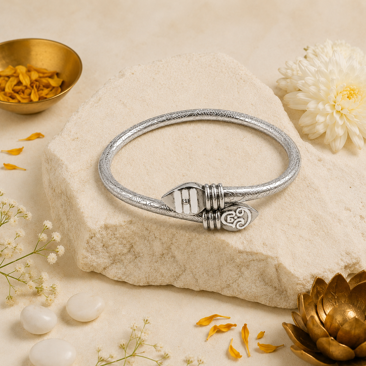 Premium Murugan Vel Kada – Silver Colour Spiritual Bracelet for Strength & Protection | Unisex Kada