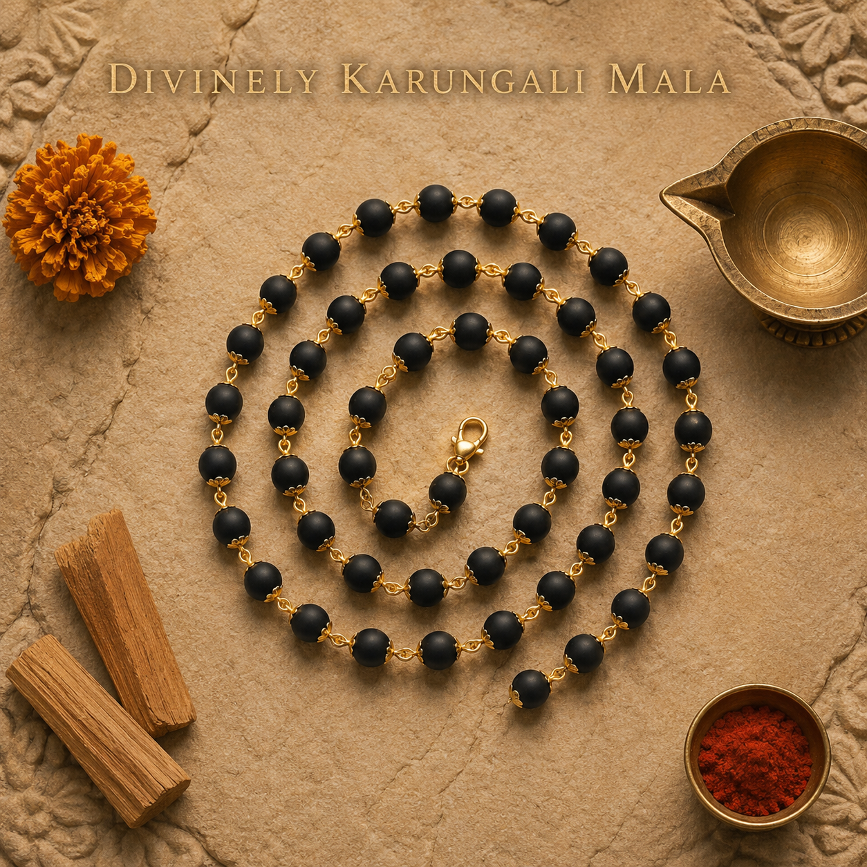 Karungali Gold Mala 54 Beads