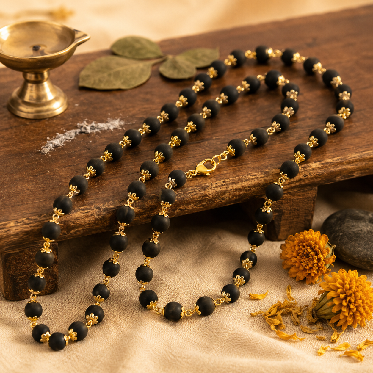 Karungali Gold Mala 54 Beads